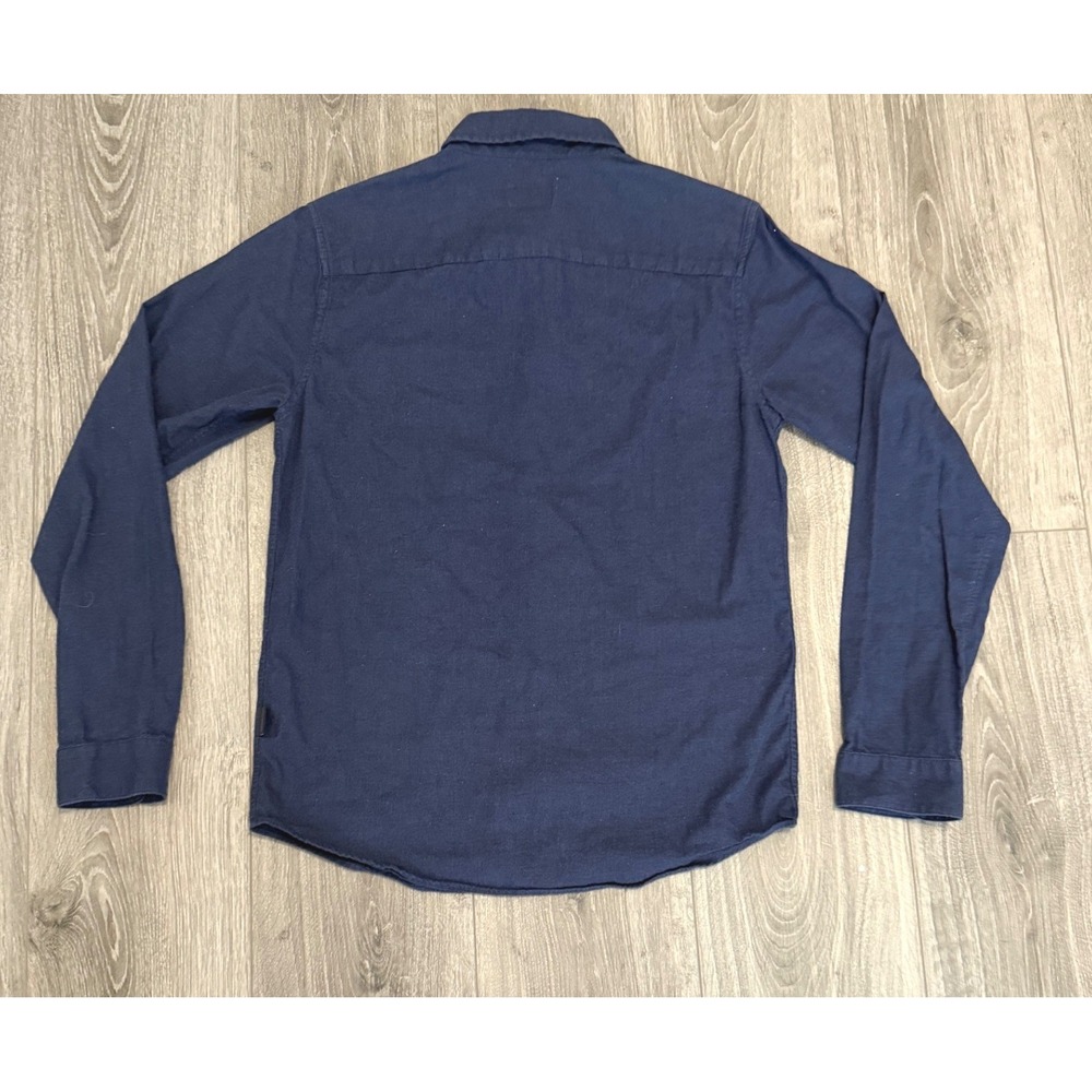 Patagonia Organic Cotton Button Down Shirt Small Blue Long Sleeve Casual